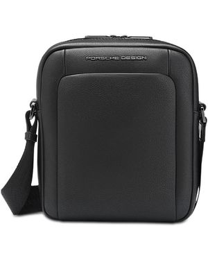 Porsche Design Roadster Leather Shoulder Bag Xs - Black