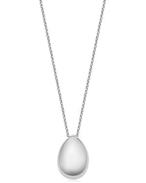 Oradina Sterling Reflection Pendant Necklace - Metallic