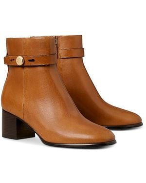 Tory Burch Romy Leather Ankle Boots - Brown