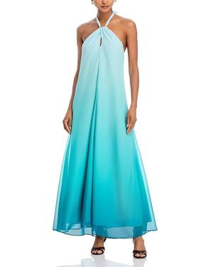 Line & Dot Aden Ombre Maxi Dress - Blue