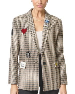 Central Park West Lucky Patches Blazer - Gray