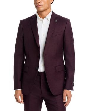 John Varvatos Sharkskin Slim Fit Wool Suit Jacket - Purple
