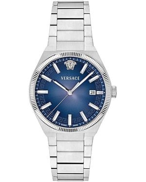 Versace V-Leo Bracelet Watch, 39Mm - Blue