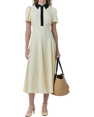 Ghost Bethan Crepe Midi Shirt Dress - Natural