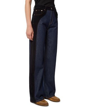 Tresser Panto High Rise Wide Leg Jeans - Blue