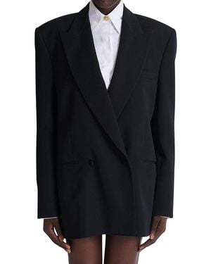 Balmain Oversized Grain De Poudre Jacket - Blue