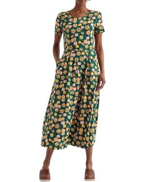 Seasalt Cornwall Veronica Short Sleeve Midi Dress - Green