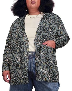WILDFANG Plus The Empower Double Breasted Blazer - Black