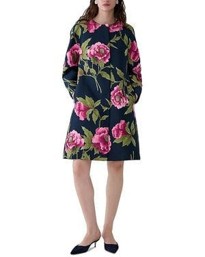 Carolina Herrera Collarless Cocoon Coat - Multicolor