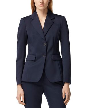 Altuzarra Fenice Slim Fit Wool Jacket - Blue