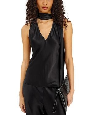 Rails Polly Sleeveless Scarf Top - Black