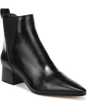 Veronica Beard Astra Leather Chelsea Boots - Black