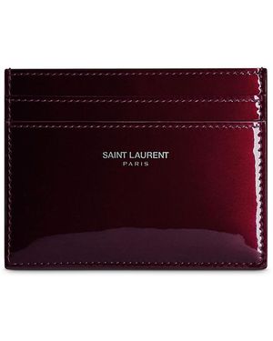 Saint Laurent Paris Card Case - Purple