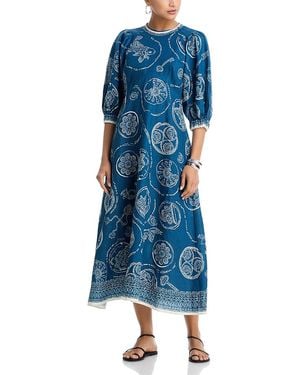 ALÉMAIS Lucky Midi Dress - Blue