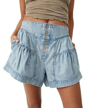 Free People Fleur Denim Shorts - Blue
