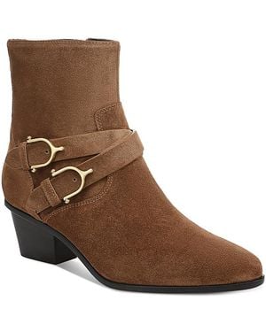 Veronica Beard Ashby Zip Booties - Brown