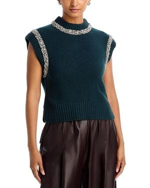 Jonathan Simkhai Joanae Wool & Cashmere Crewneck Sweater - Blue