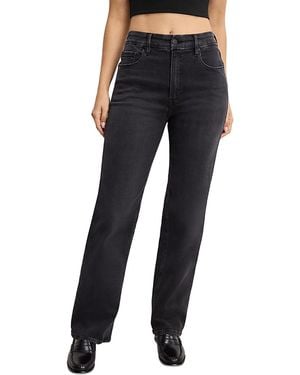 GOOD AMERICAN Soft Tech Good True Straight Jeans - Blue