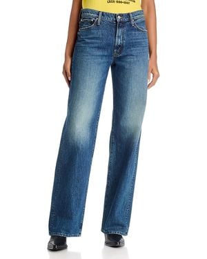Mother The Dodger High Rise Straight Jeans - Blue