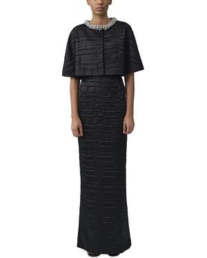 Jonathan Simkhai Elvessa Cropped Crystal Collar Jacket - Black