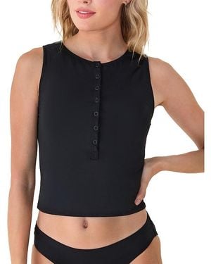 Andie Malibu Tankini Bikini Top - Black