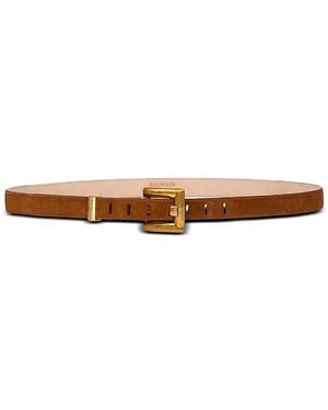 Balmain Anthem Suede Leather Belt - Brown