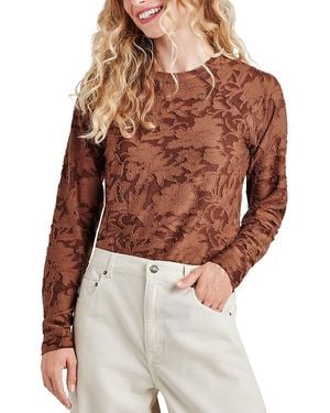 Splendid Cecelia Floral Long Sleeve Tee - Brown