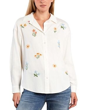 Billy T Wild Blossom Embroidered Shirt - White