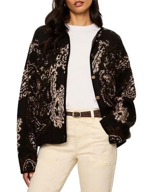 Sanctuary Jacquard Knit Collarless Jacket - Black