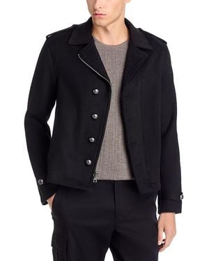 John Varvatos Graham Zip Short Peacoat - Black