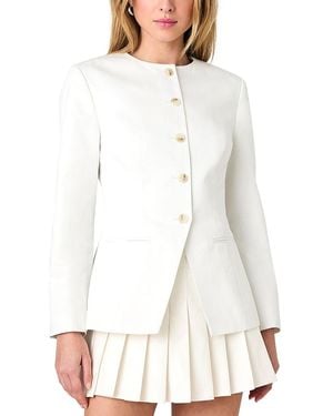 French Connection Sabine Twill Slim Fit Jacket - White