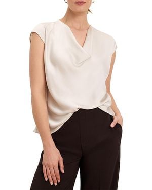 NIC+ZOE Drape Neck Day Gloss Top - White