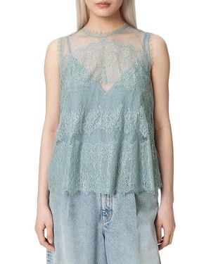 AllSaints Clara Lace Top - Blue