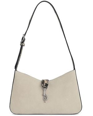 Rebecca Minkoff Megan Suede Shoulder Bag - Natural