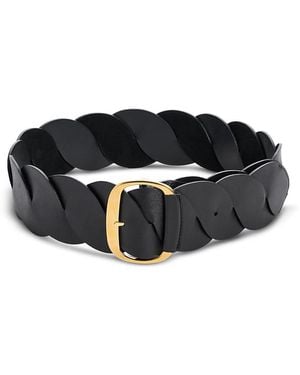 Altuzarra Twist Braid Leather Belt - Black