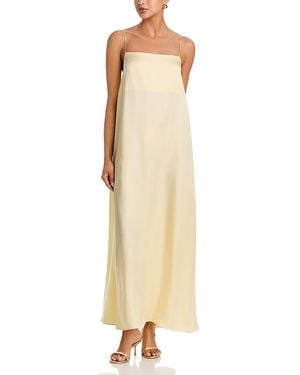 Anine Bing Mae Square Neck Slip Dress - Natural