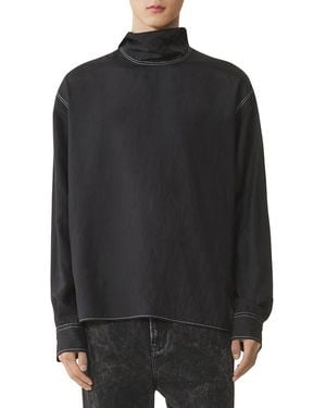 Lanvin Silk High Neck Top - Black