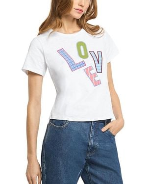 Cinq À Sept Love Collage Patch T Shirt - Blue