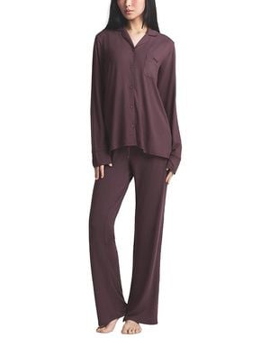 Skims Long Sleeve Pajama Set - Red