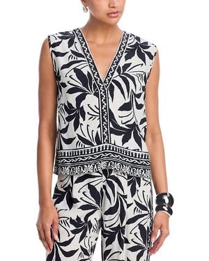 Velvet By Graham & Spencer Lindsay V Neck Top - Blue
