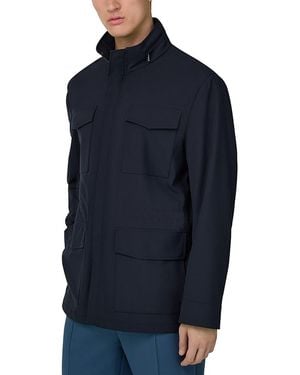 BOGGI Regular Fit Wool Field Jacket - Blue
