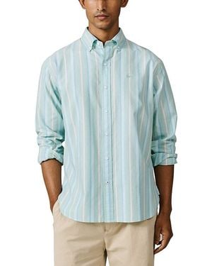aubi Walesby Lightweight Relaxed Oxford Shirt - Blue