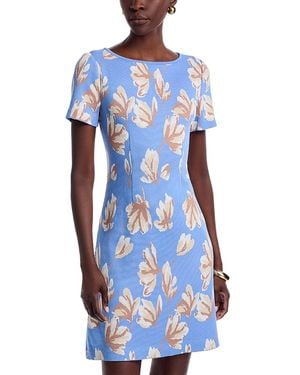 Misook Wrinkle Resistant Soft Knit Dress - Blue