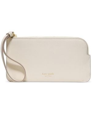 Kate Spade Zippy Smooth Wristlet - Natural