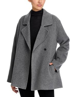 Eileen Fisher Wool Trench Coat - Gray