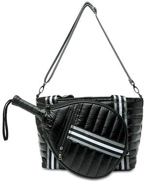 Think Royln Bounce Quilted Tote With Removable Paddle Bag - Black