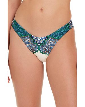 Red Carter Scoop Bikini Bottom - Blue