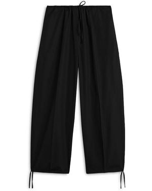 TOTEME Drawstring Cotton Pants - Black