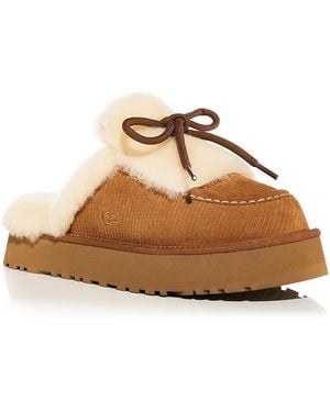 UGG Disquette Heritage Shearling Slippers - Brown