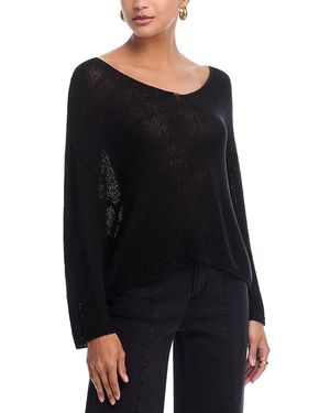 L'Agence Ethan V Neck Sweater - Black